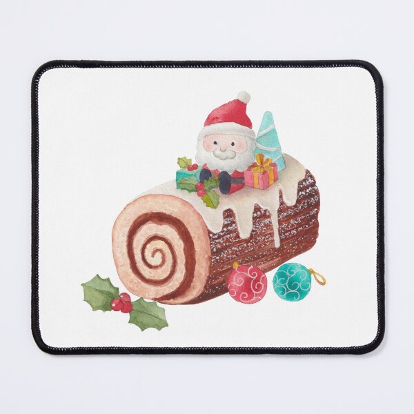 Item preview, Yule log Christmas cake with cute decoration designed and sold by fengyuhao.