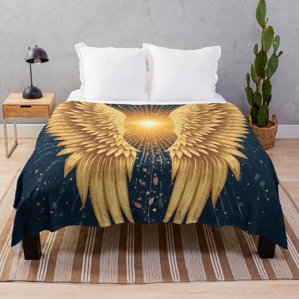 Item preview, Celestial Golden Wings – Vibrant Angelic Energy Vector Artwork designed and sold by Valeree Store.