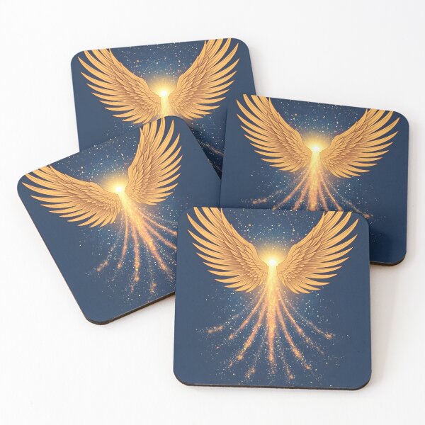 Item preview, Golden Angel Wings – Shimmering Celestial Fantasy Vector Design designed and sold by Valeree Store.