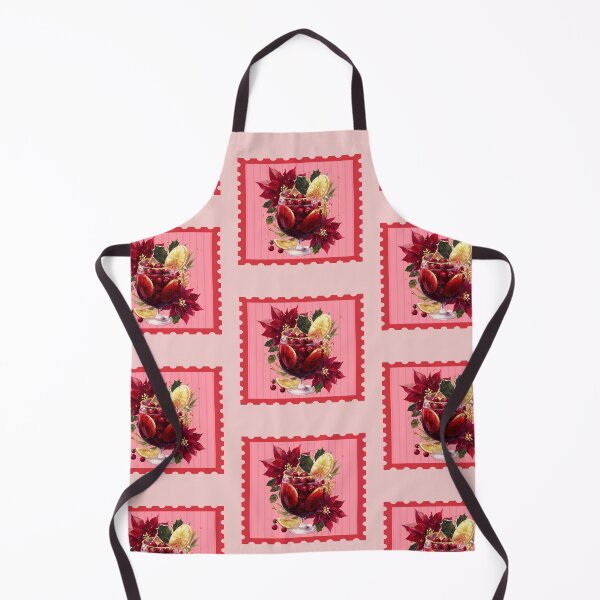 Item preview, Festive Sangria with Cranberries and Poinsettias designed and sold by Anastasiia Yurevych.