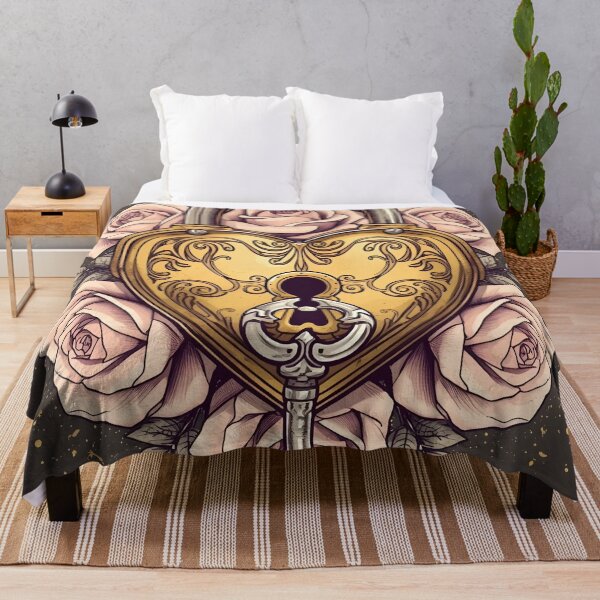 Item preview, Love Lock and Roses – Glowing Fairytale Line Art Design designed and sold by Valeree Store.
