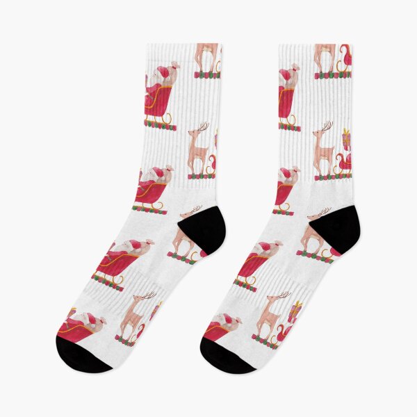 Item preview, Santa delivering presents with reindeer designed and sold by fengyuhao.