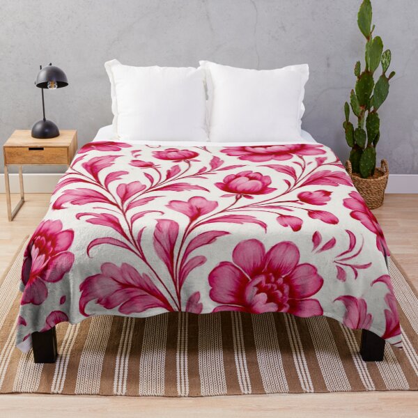 Item preview, Pink Gzhel Floral Pattern designed and sold by Myra365Art.
