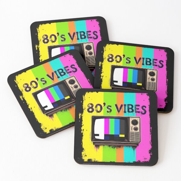 Item preview, Totally Rad 80's VIBES Retro TV Neon Pop Culture Nostalgia Design designed and sold by WHITE FLAME PRINTS.