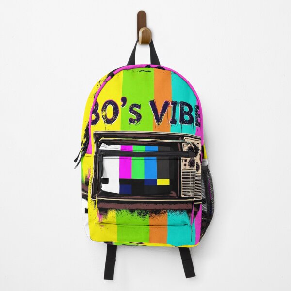 Item preview, Totally Rad 80's VIBES Retro TV Neon Pop Culture Nostalgia Design designed and sold by WHITE FLAME PRINTS.