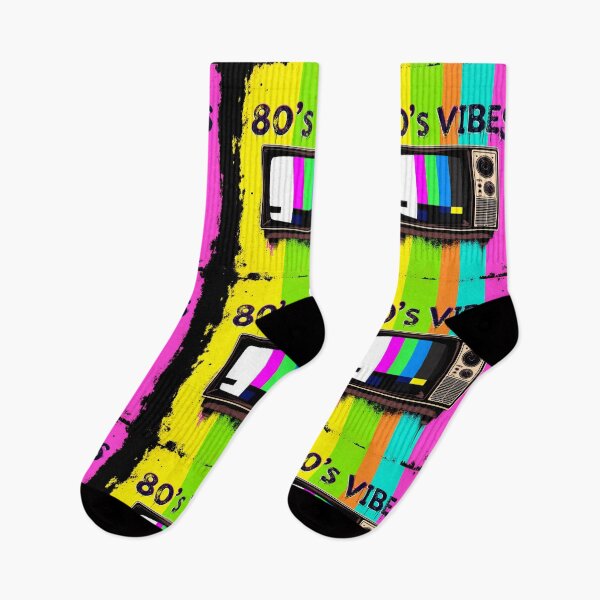 Item preview, Totally Rad 80's VIBES Retro TV Neon Pop Culture Nostalgia Design designed and sold by WHITE FLAME PRINTS.