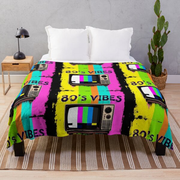 Item preview, Totally Rad 80's VIBES Retro TV Neon Pop Culture Nostalgia Design designed and sold by WHITE FLAME PRINTS.
