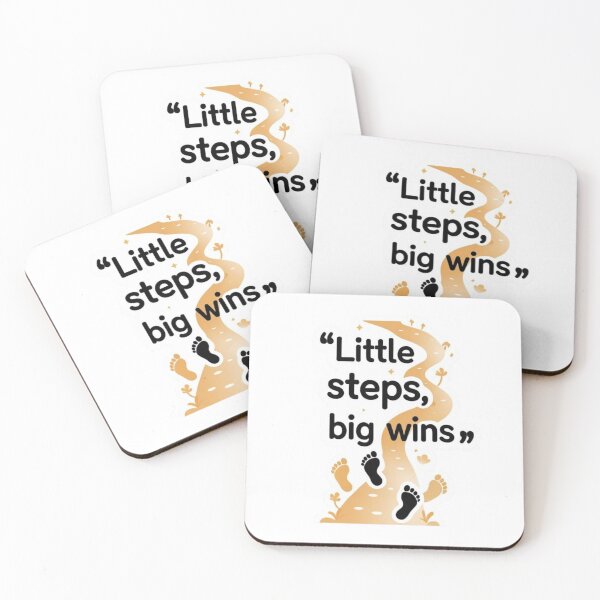 Item preview, Little Steps, Big Wins – Motivational Footsteps Design designed and sold by LOLbySA.