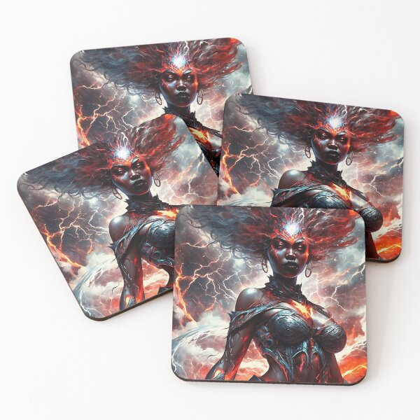 Item preview, Wrath — Afro-Surreal Storm-Crowned Warrior designed and sold by KaoticMindZ.