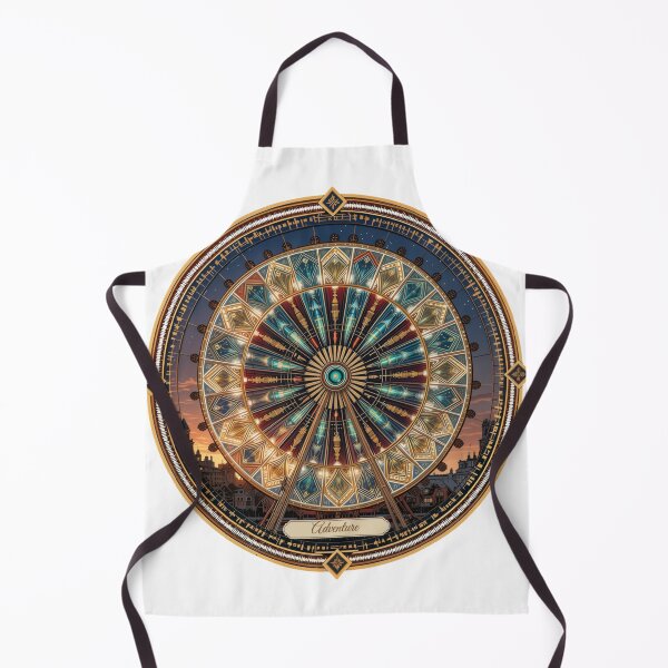 Item preview, Art Deco Ferris Wheel Adventure Stained Glass Art designed and sold by AQUILAKREO.