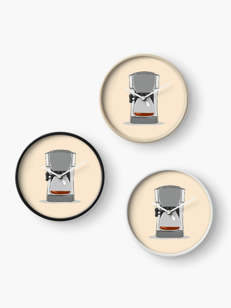 Thumbnail 3 of 4, Clock, Coffee Machine designed and sold by GraphicsClub.