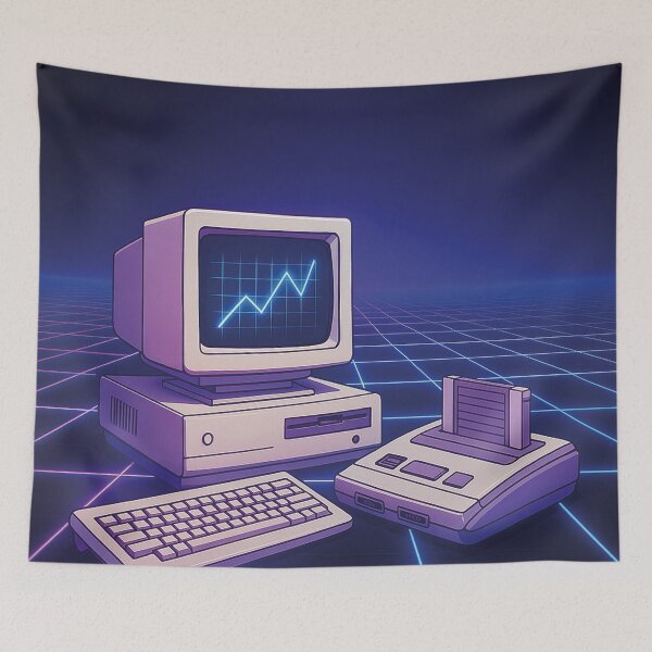 Item preview, Retro computer and console, 80s retro illustration designed and sold by Mauswohn.