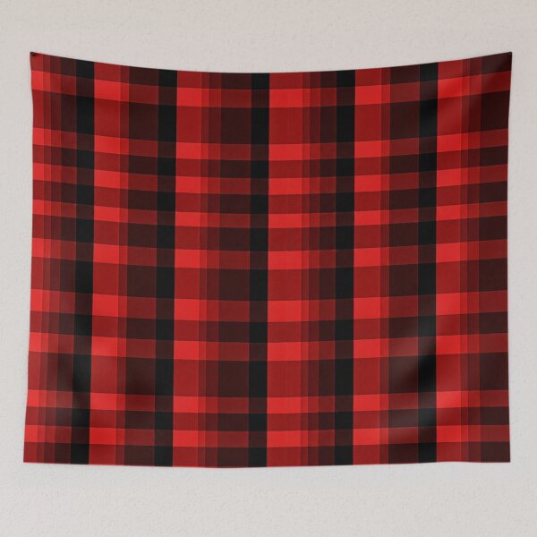 Item preview, Classic Red and Black Buffalo Check Pattern – Seamless Rustic Plaid Design for Fabric and Decor designed and sold by PixelVibe782.