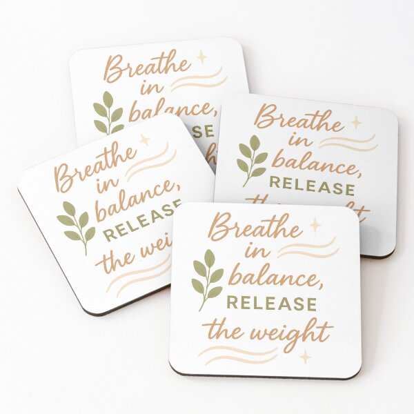 Item preview, Breathe in Balance, Release the Weight • Calming Mindfulness Quote Design designed and sold by inkoutninja.