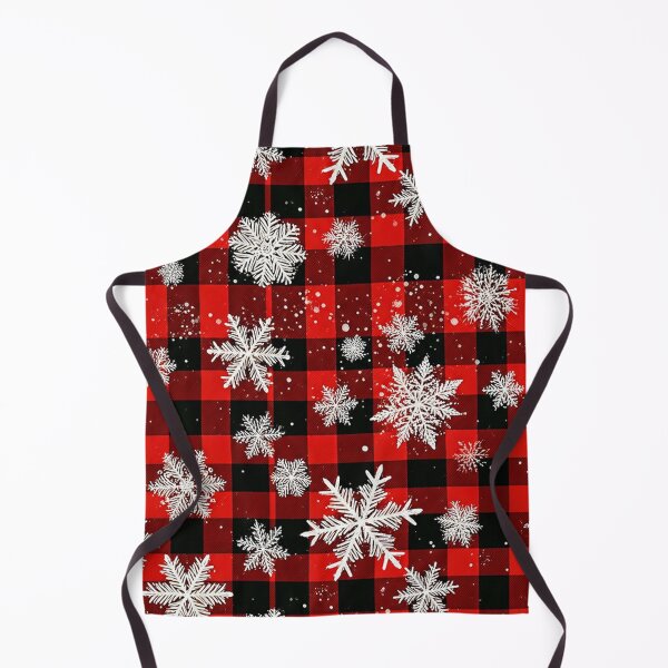 Item preview, Buffalo Plaid Christmas Pattern with White Snowflakes – Cozy Red and Black Winter Holiday Design designed and sold by PixelVibe782.