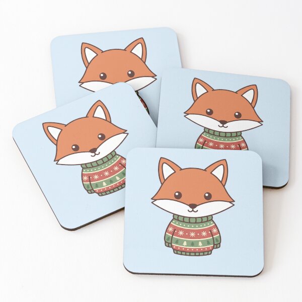 Item preview, Cute Fox in Christmas Sweater – Holiday Fox Illustration designed and sold by UniqueCharms.