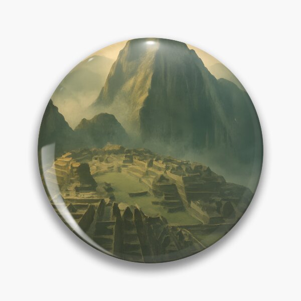 Item preview, Machu Picchu Peru Vintage Travel Art Deco Poster with Andes Mountains designed and sold by Cosmopolis.