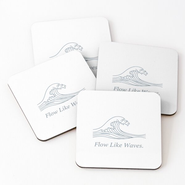 Item preview, Flow Like Waves — Minimal Ocean Art with Inspirational Quote designed and sold by Happyfreedom.
