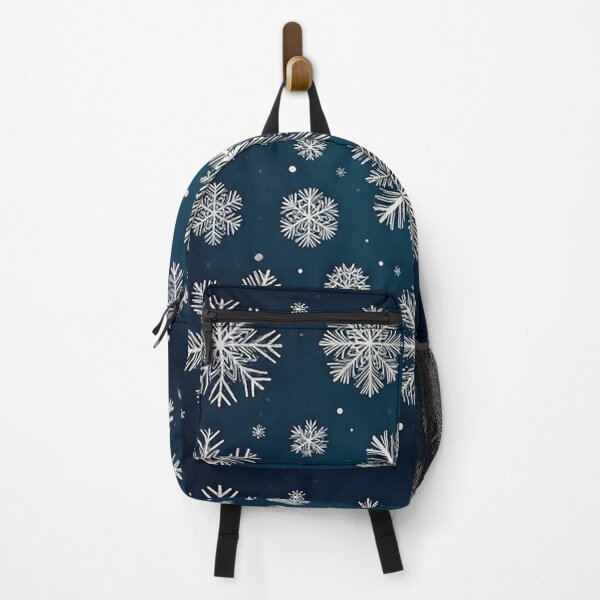 Item preview, Elegant White Snowflakes on Dark Blue Background – Winter Holiday Pattern with Falling Snow designed and sold by PixelVibe782.