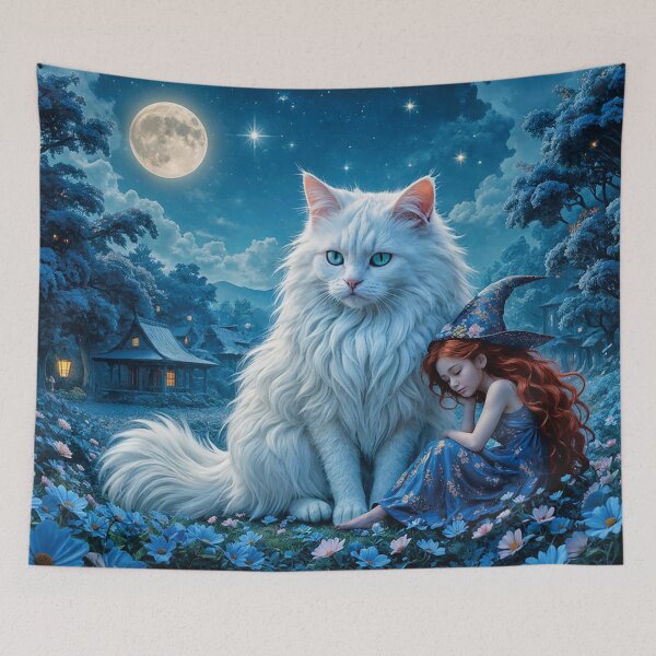 Item preview, Moonlit Guardian Cat designed and sold by terrydree.