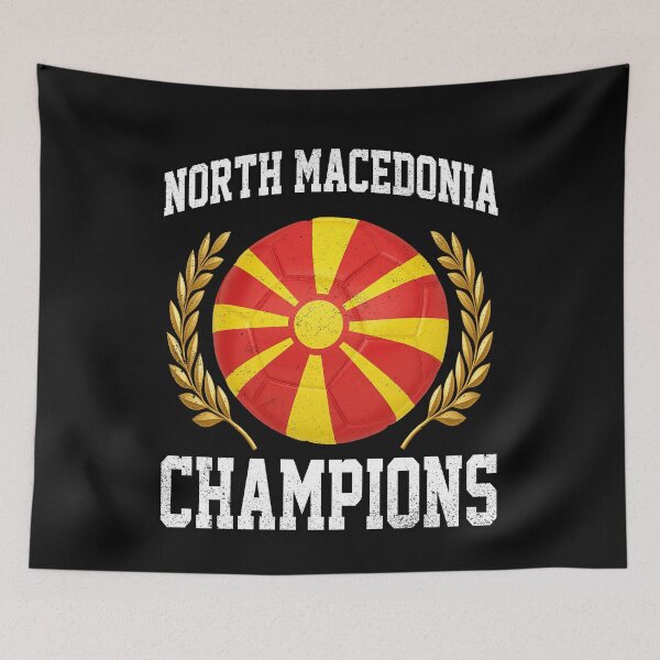 Item preview, SOCCER BALL FLAG CHAMPIONS - NORTH MACEDONIA - Fans and Teams for Men and Women T-shirt designed and sold by wallsandpatts.