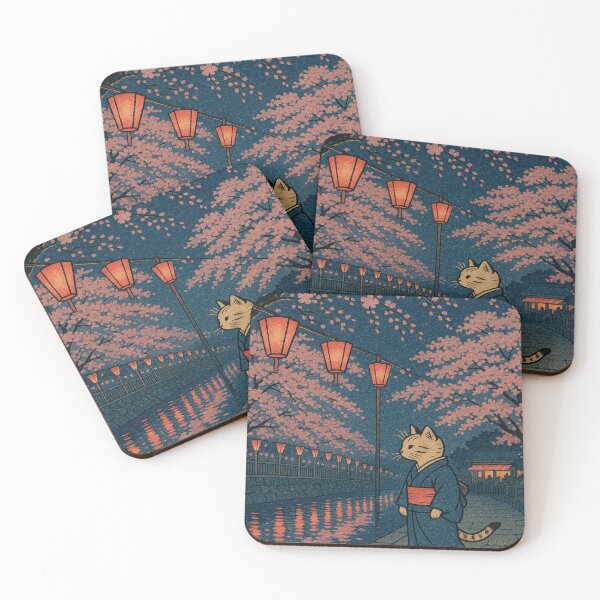 Item preview, 浮世絵ポップの旅する猫 in Japan・目黒川 designed and sold by FantasyNeko.