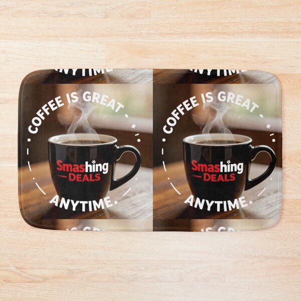 Item preview, coffee is great anytime colorful coffee art design designed and sold by SmashingDeals.