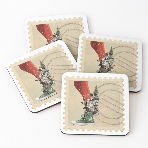 Item preview, Whimsical Winter Village Growing from Sneakers designed and sold by Anastasiia Yurevych.