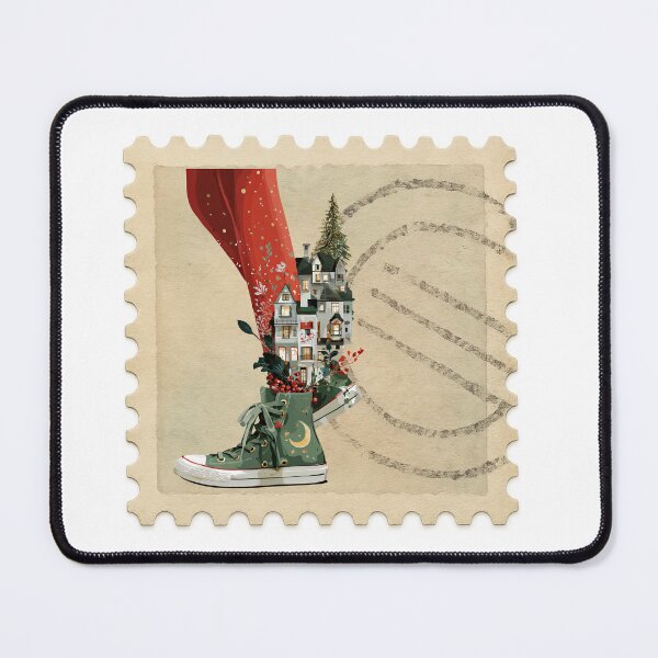 Item preview, Whimsical Winter Village Growing from Sneakers designed and sold by Anastasiia Yurevych.