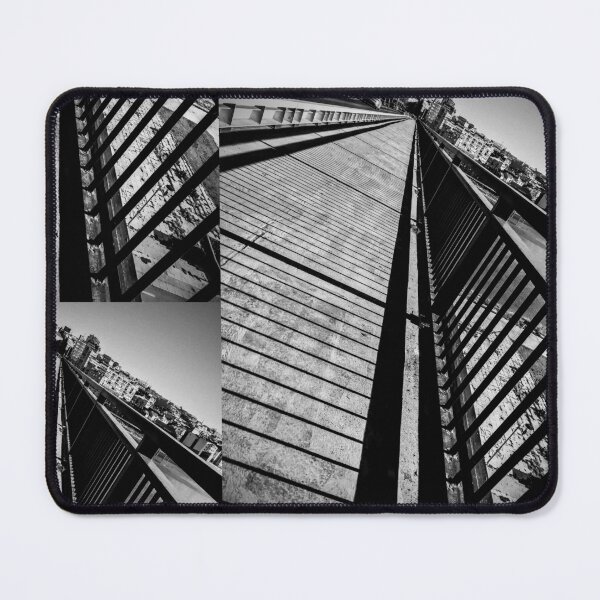 Item preview, Black and White Belgrade Bridge Architecture - Serbian Cityscape Abstract Photography designed and sold by SergioMiklos.