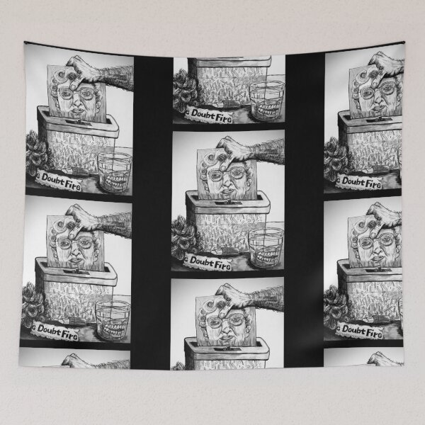 Item preview, Mrs. Doubtfire Parody Art – Dark Humor 90s Movie Illustration designed and sold by from here 2 mars.