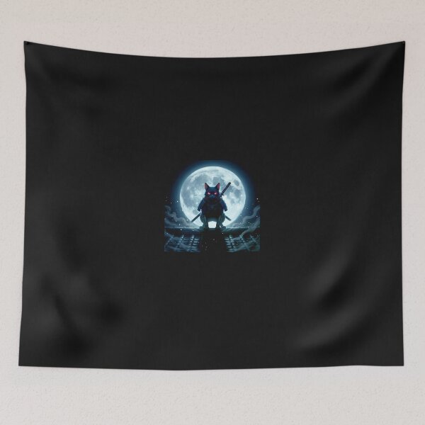 Item preview, Samurai Ninja Cat Japanese Warrior Shadow Style designed and sold by cawtoon.