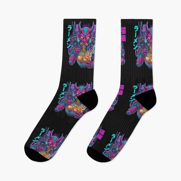 Item preview, Samurai Oni Skeleton Ramen With Black Cat Japanese Vintage designed and sold by cawtoon.