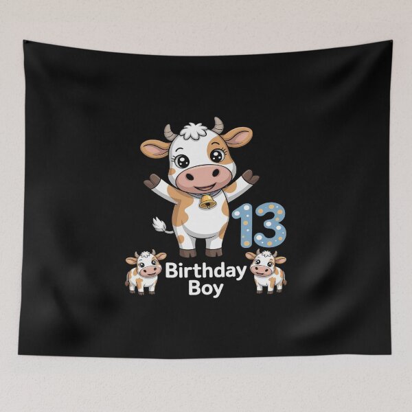 Item preview, Cow 13th Birthday Boy Party Moo Farm Animal Barnyard designed and sold by KingsLife1994.