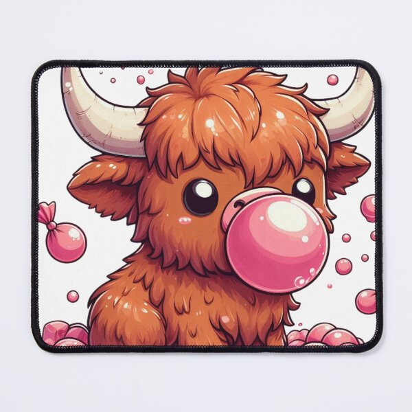 Item preview, cute highland cow calf blowing a bubble designed and sold by j964.