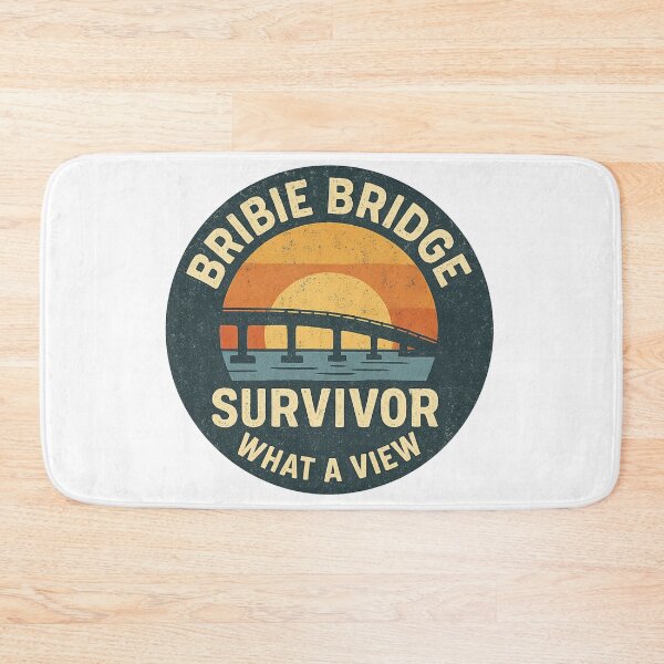Item preview, Bribie Bridge Survivor – What a View (Rustic Edition) designed and sold by QuEdObApparel.