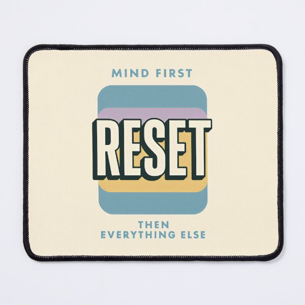 Item preview, Muted Blue and Lavender Layers Behind Centered Mental Wellness Mantra designed and sold by SplashTastic.