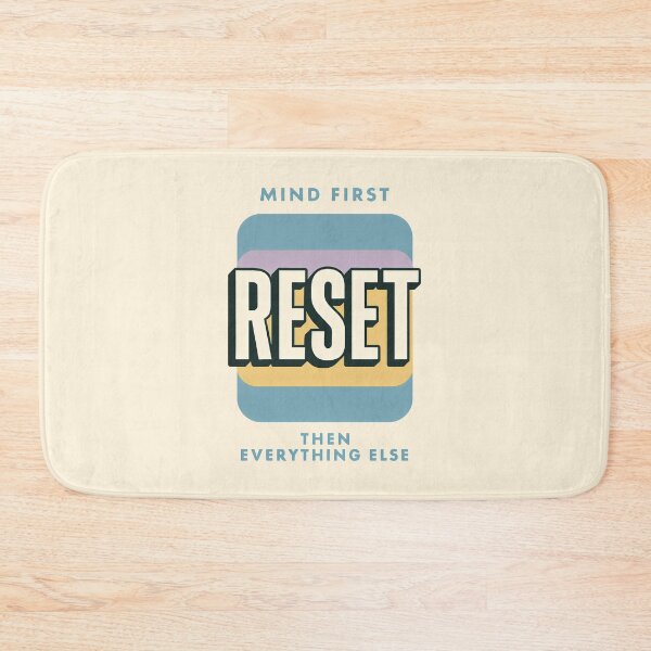 Item preview, Muted Blue and Lavender Layers Behind Centered Mental Wellness Mantra designed and sold by SplashTastic.