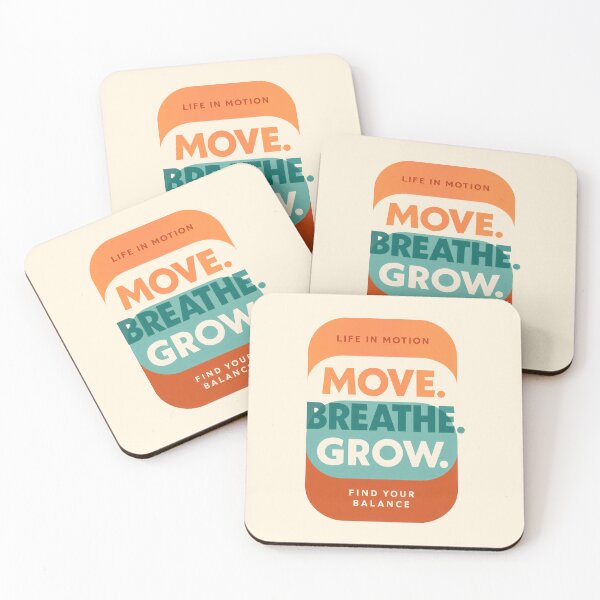 Item preview, Modern Wellness Message Framed by Horizontal Bands in Vibrant and Burnt Orange Tones designed and sold by SplashTastic.