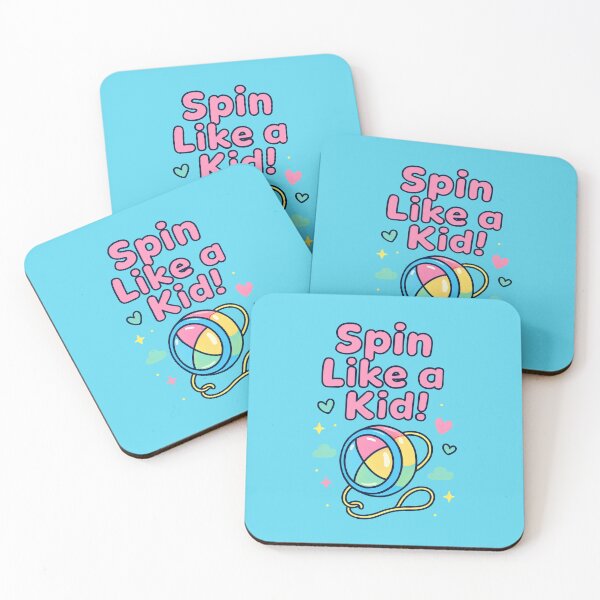 Item preview, Vivid Blue Canvas with Spinning Toy and Lighthearted Childhood Energy designed and sold by SplashTastic.