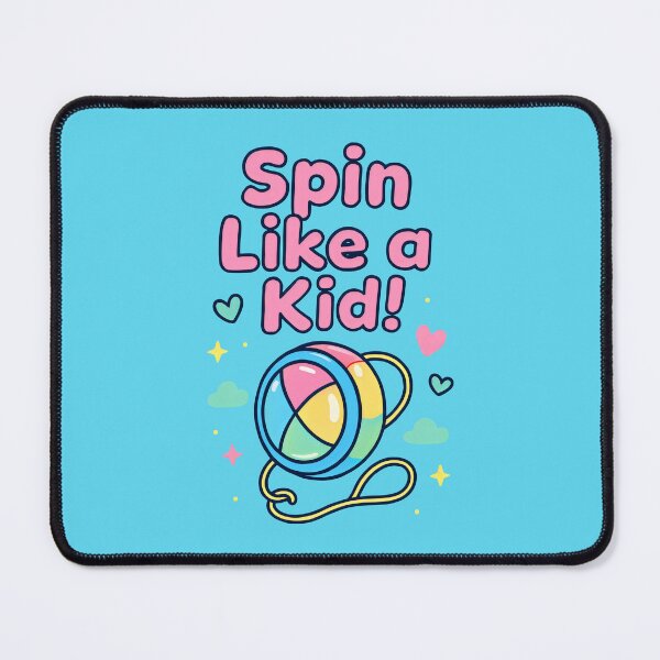 Item preview, Vivid Blue Canvas with Spinning Toy and Lighthearted Childhood Energy designed and sold by SplashTastic.