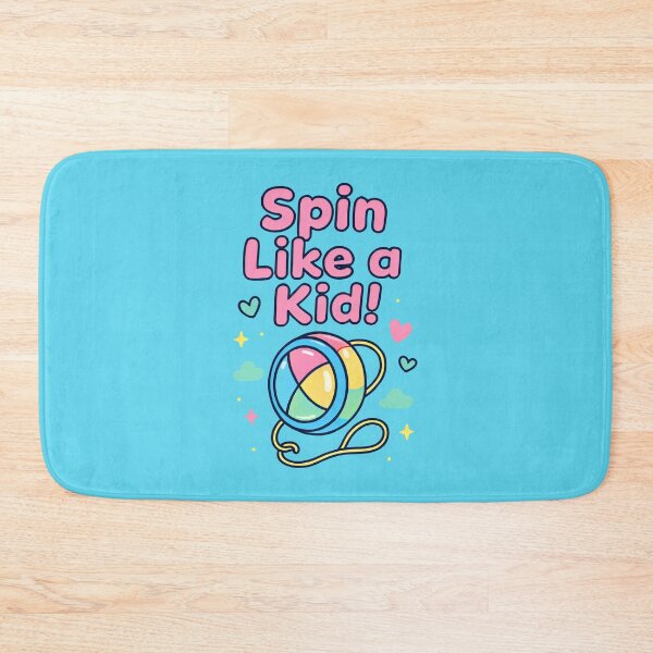 Item preview, Vivid Blue Canvas with Spinning Toy and Lighthearted Childhood Energy designed and sold by SplashTastic.