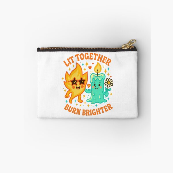 Item preview, Lit Together Burn Brighter • Cute Flame and Candle Friendship Design designed and sold by inkoutninja.