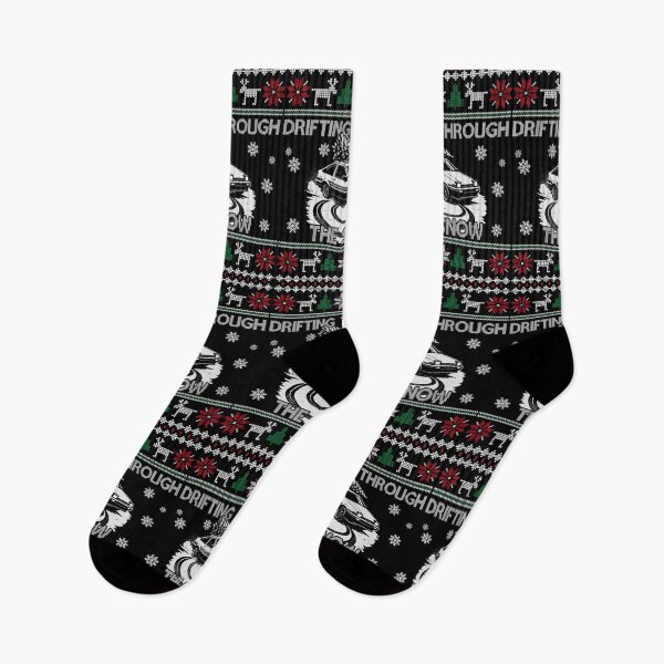 Item preview, Drifting Through the Snow – Toyota AE86 Ugly Christmas Design | Hachiroku JDM Drift designed and sold by 365CarMods Official.