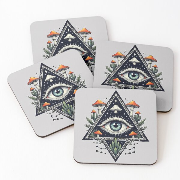 Item preview, All Seeing Eye Psychedelic Vision Geometry Art designed and sold by VikArtStudio.
