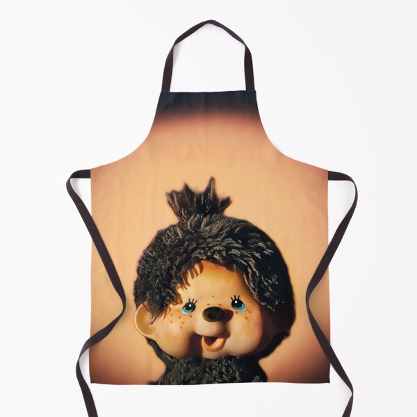Item preview, Retro Monchhichi Toy Close-up - Fuzzy Nostalgic Doll Portrait | Quirky Humorous Art designed and sold by SergioMiklos.