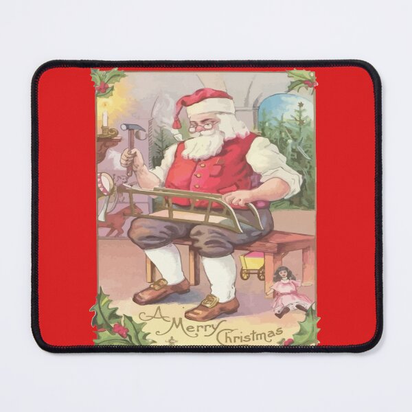 Item preview, Vintage Merry Christmas Santa Claus Toy Workshop designed and sold by taiche.