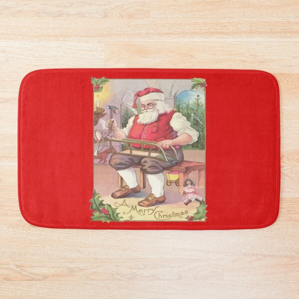 Item preview, Vintage Merry Christmas Santa Claus Toy Workshop designed and sold by taiche.