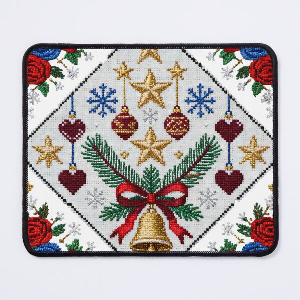 Item preview, Traditional Romanian Christmas Embroidery – Folk Cross-Stitch Holiday Design designed and sold by Maximilianos.