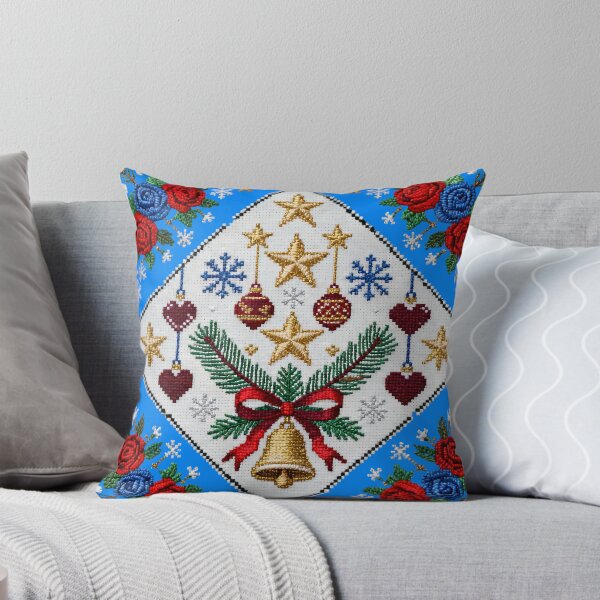 Item preview, Traditional Romanian Christmas Embroidery – Folk Cross-Stitch Holiday Design designed and sold by Maximilianos.